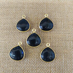 Iolite 16mm Gold Plated Teardrop Pendant