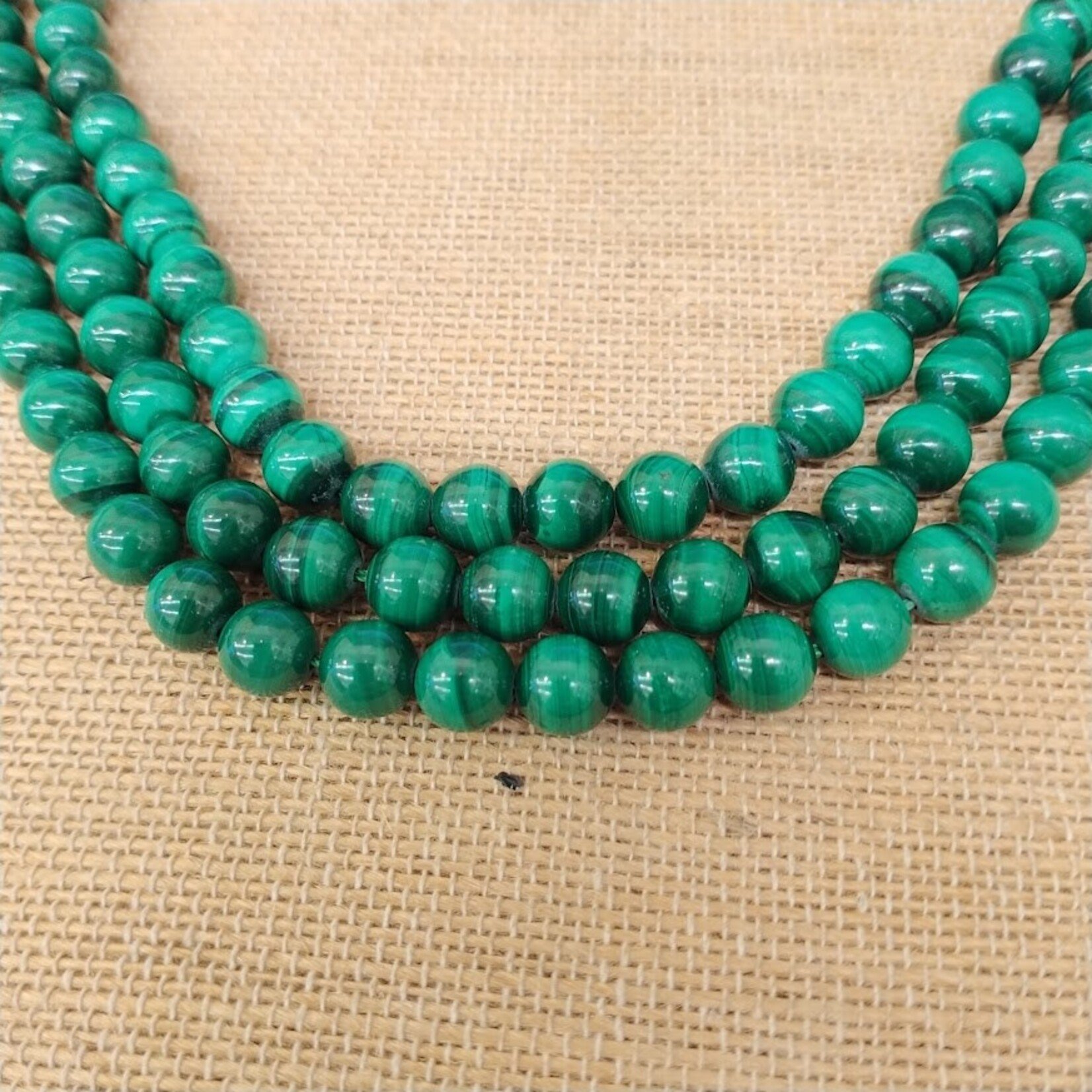 Malachite  8mm Round Bead Strand