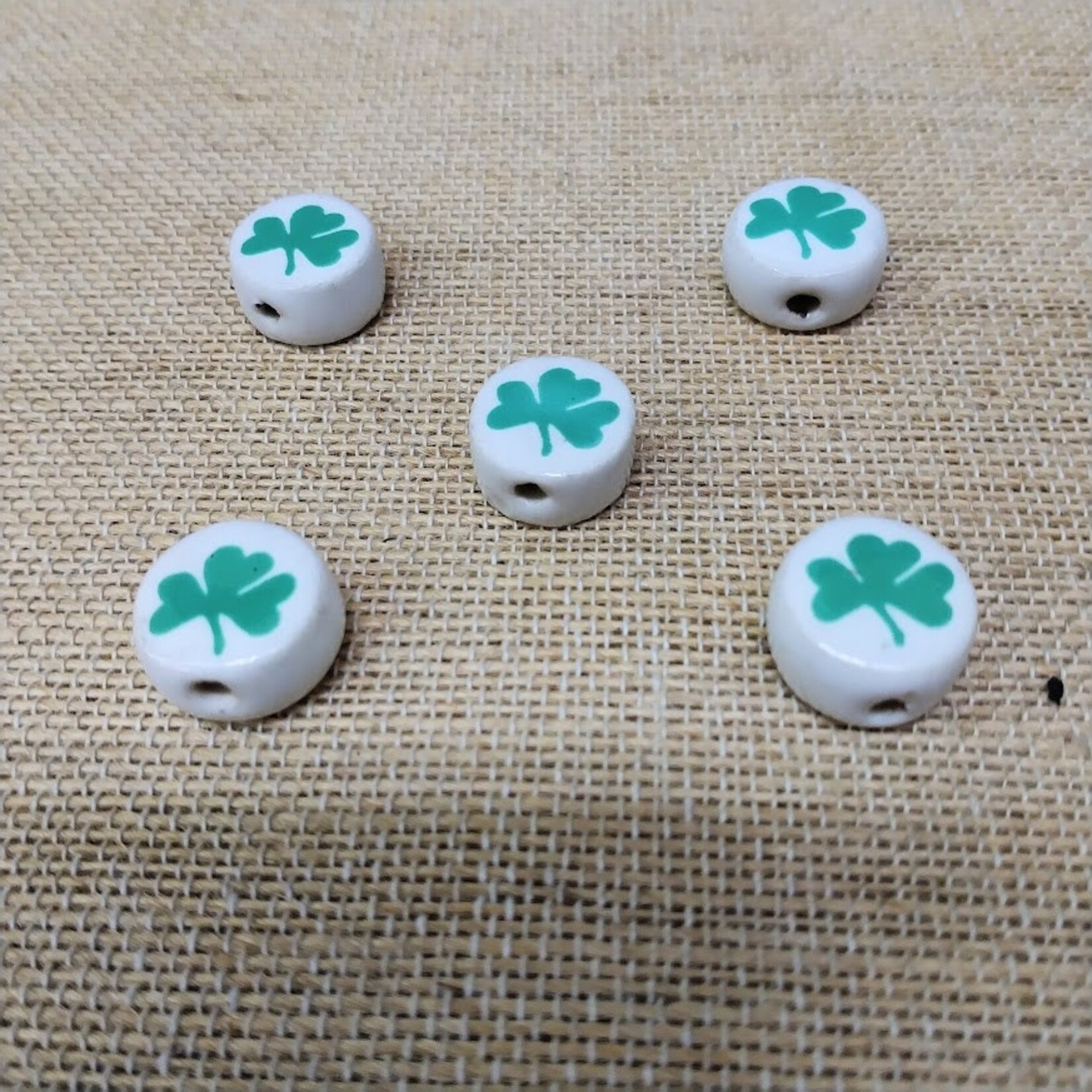Porcelain Clover Beads
