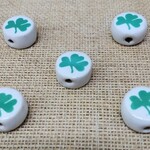 Porcelain Clover Beads
