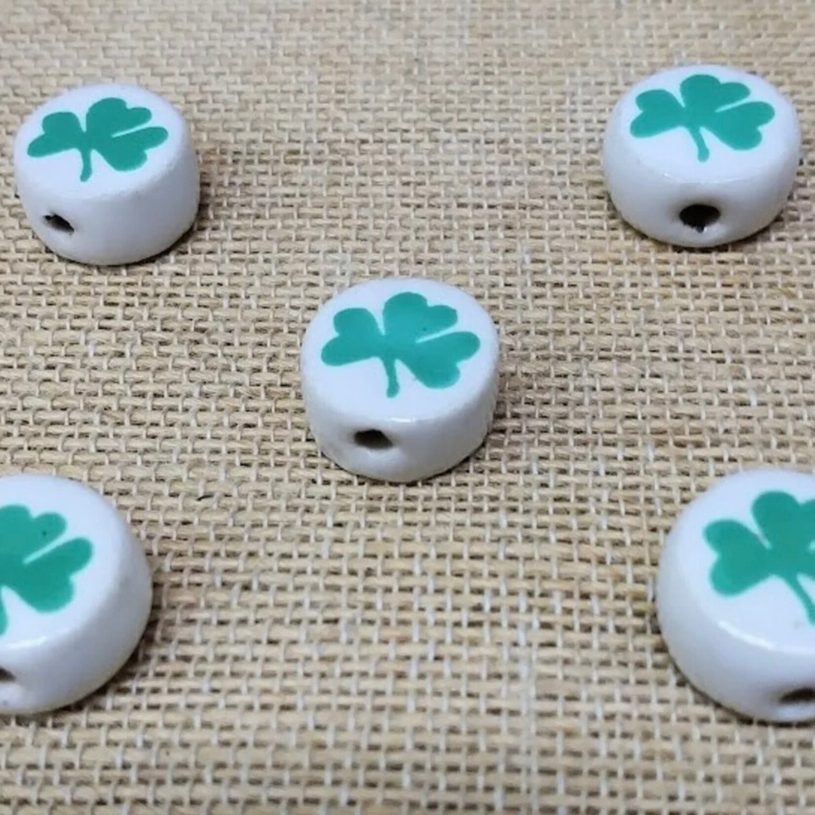 Porcelain Clover Beads
