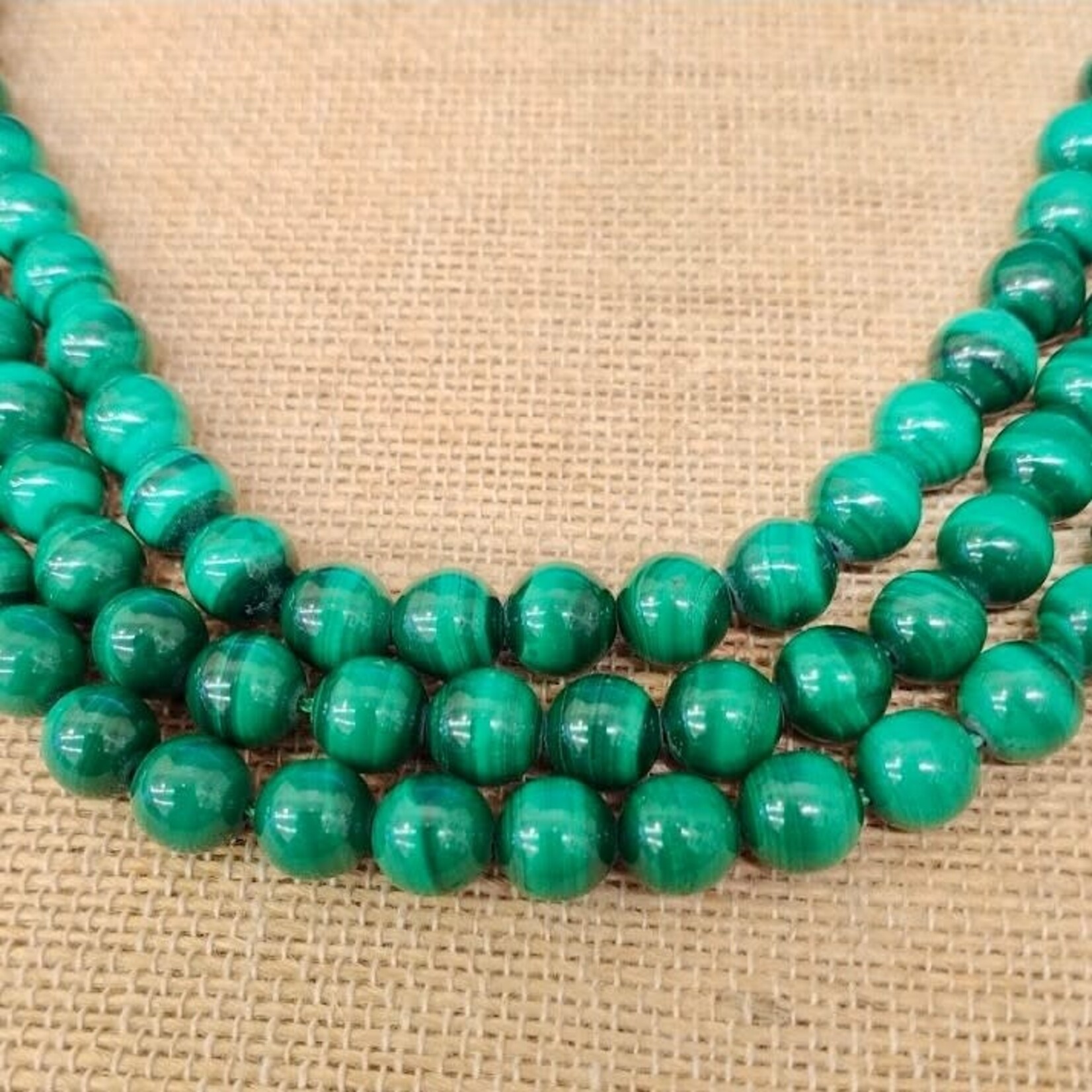 Malachite  8mm Round Bead Strand