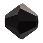 Preciosa  6mm  Bicone Jet Bead Strand