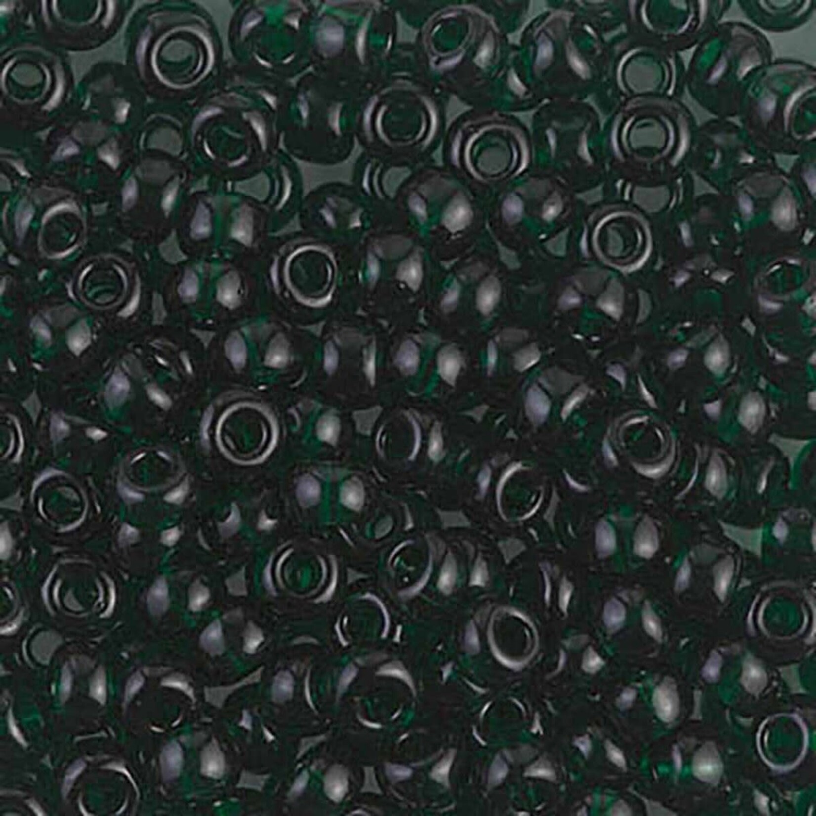 Miyuki 6/0 Transparent Dark Emerald Seed Beads - 20gm Tube