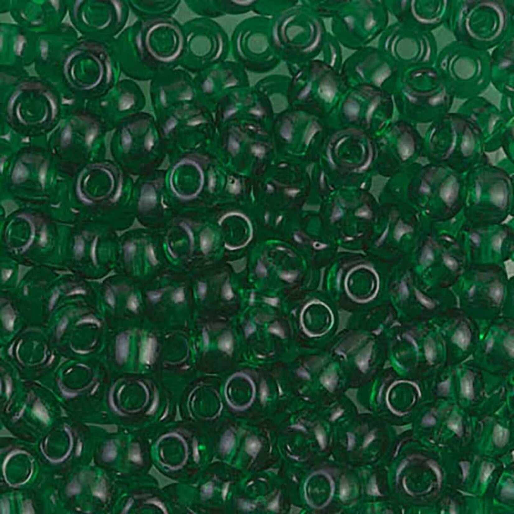 Miyuki 6/0 Transparent Green Seed Beads - 20gm Tube