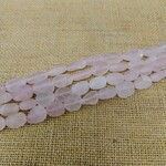 Matte Rose Quartz 12mm Smooth Nugget Bead Strand