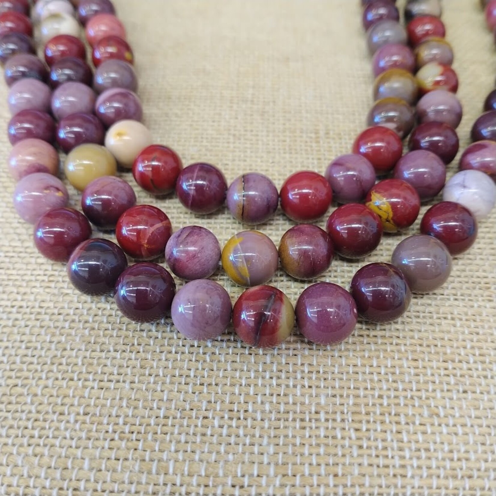 Mookaite 10mm Round Bead Strand