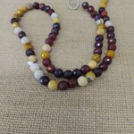 Mookaite  6mm Faceted Round Bead Strand