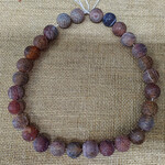 Fire Agate 13mm Organic Round Bead Strand