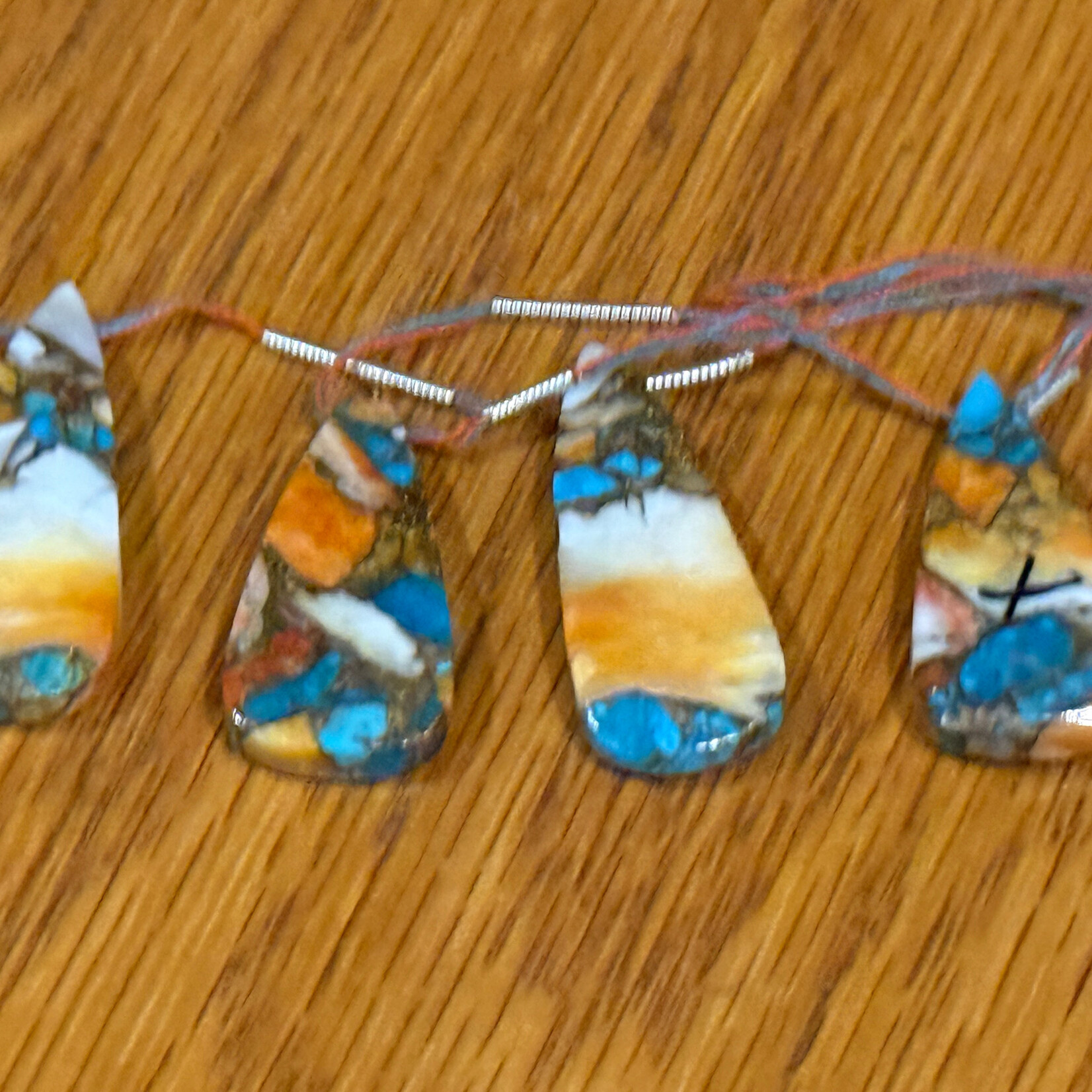 Spiny Oyster-Turquoise Drilled Pendant