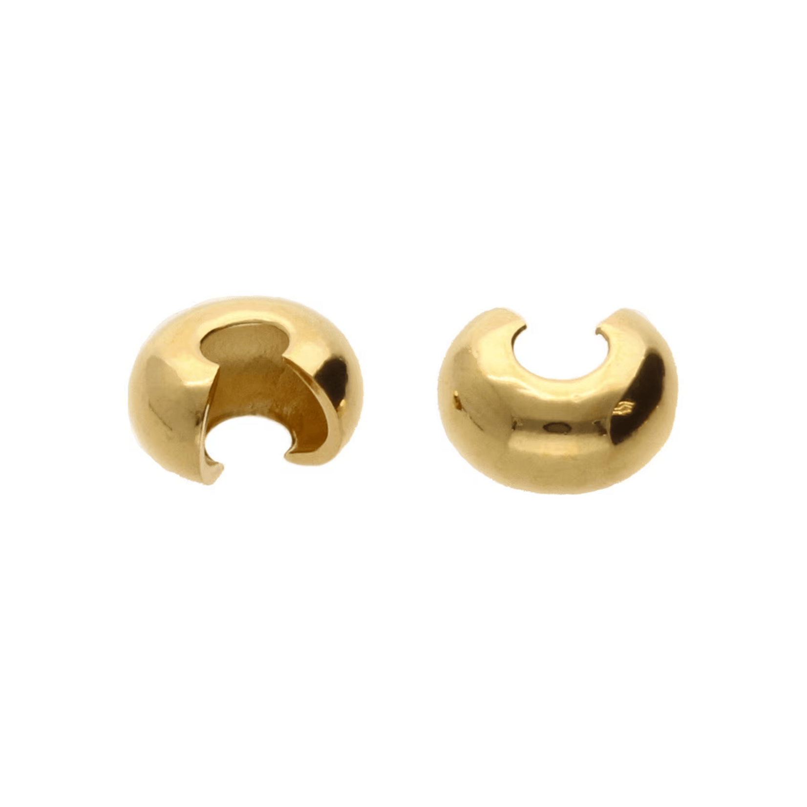 Gold Plated  3mm Crimp Cover - 20 Pieces