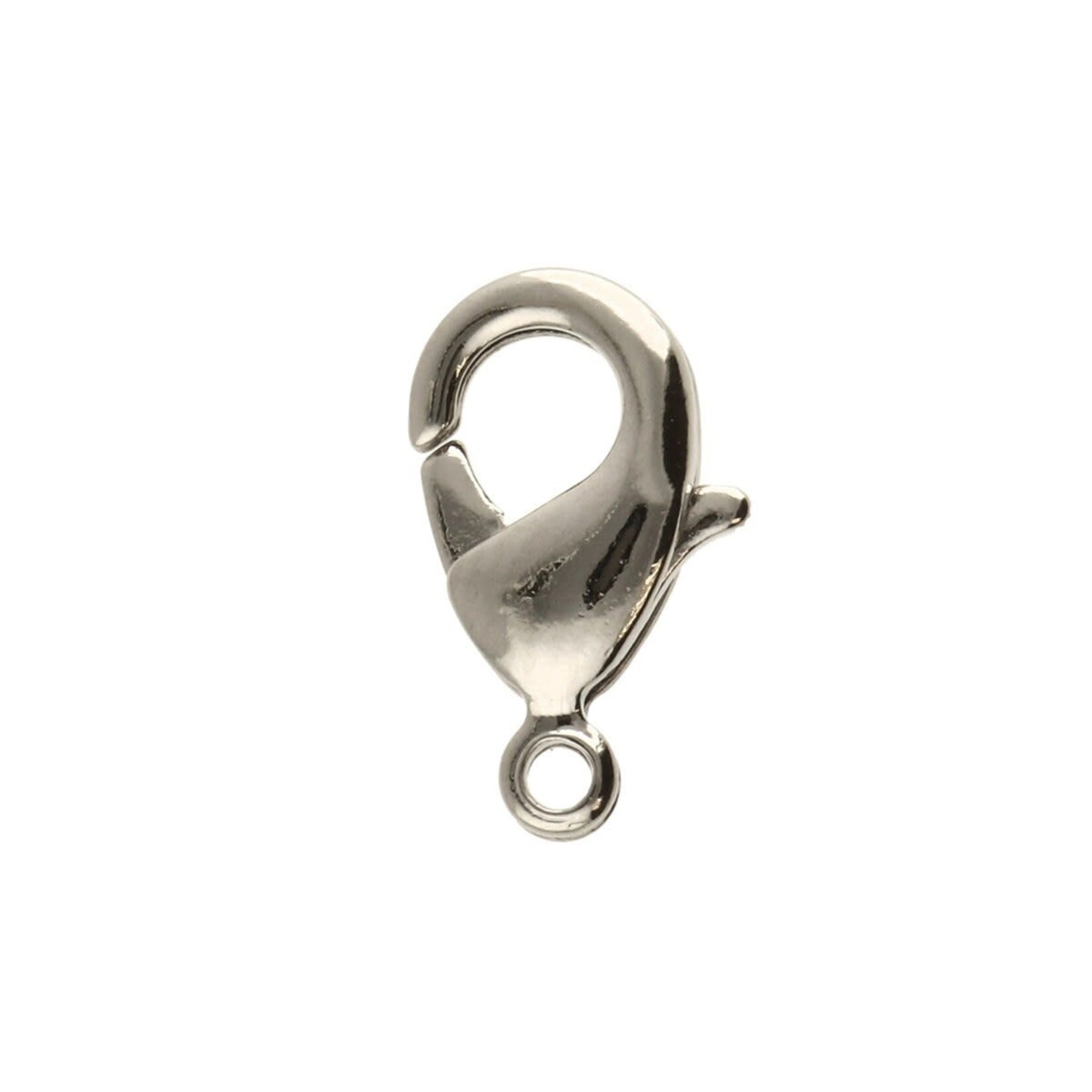 Silver Plated 12x6.5mm Lobster Claw - 5 Pieces