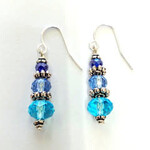 Rondelle Stacker Blue Ombre Earrings - Ready to Wear