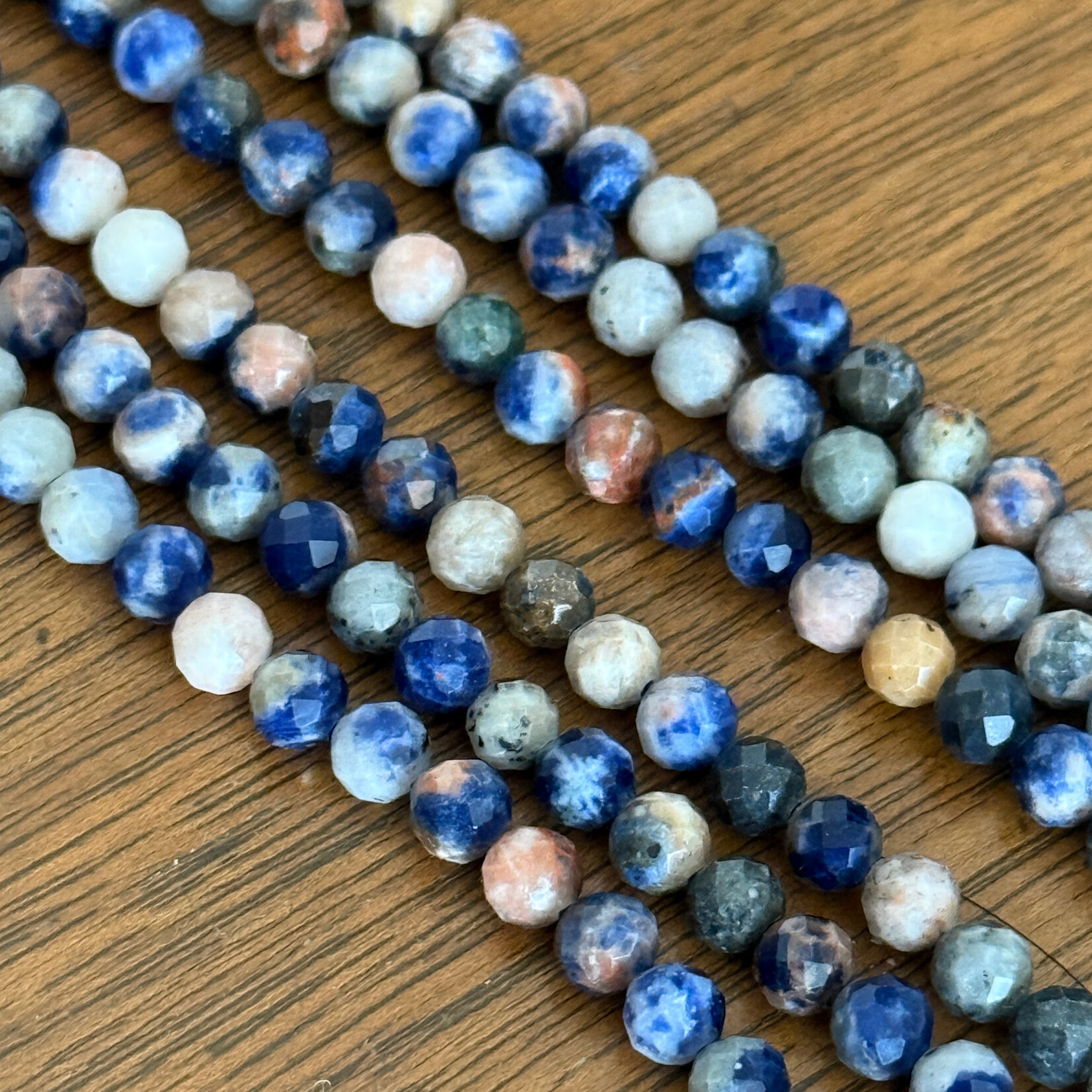 Orange Sodalite  6mm Faceted Bead Strand