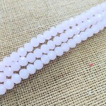Faceted Glass Rondelle  4x6mm Light Pink Bead Strand