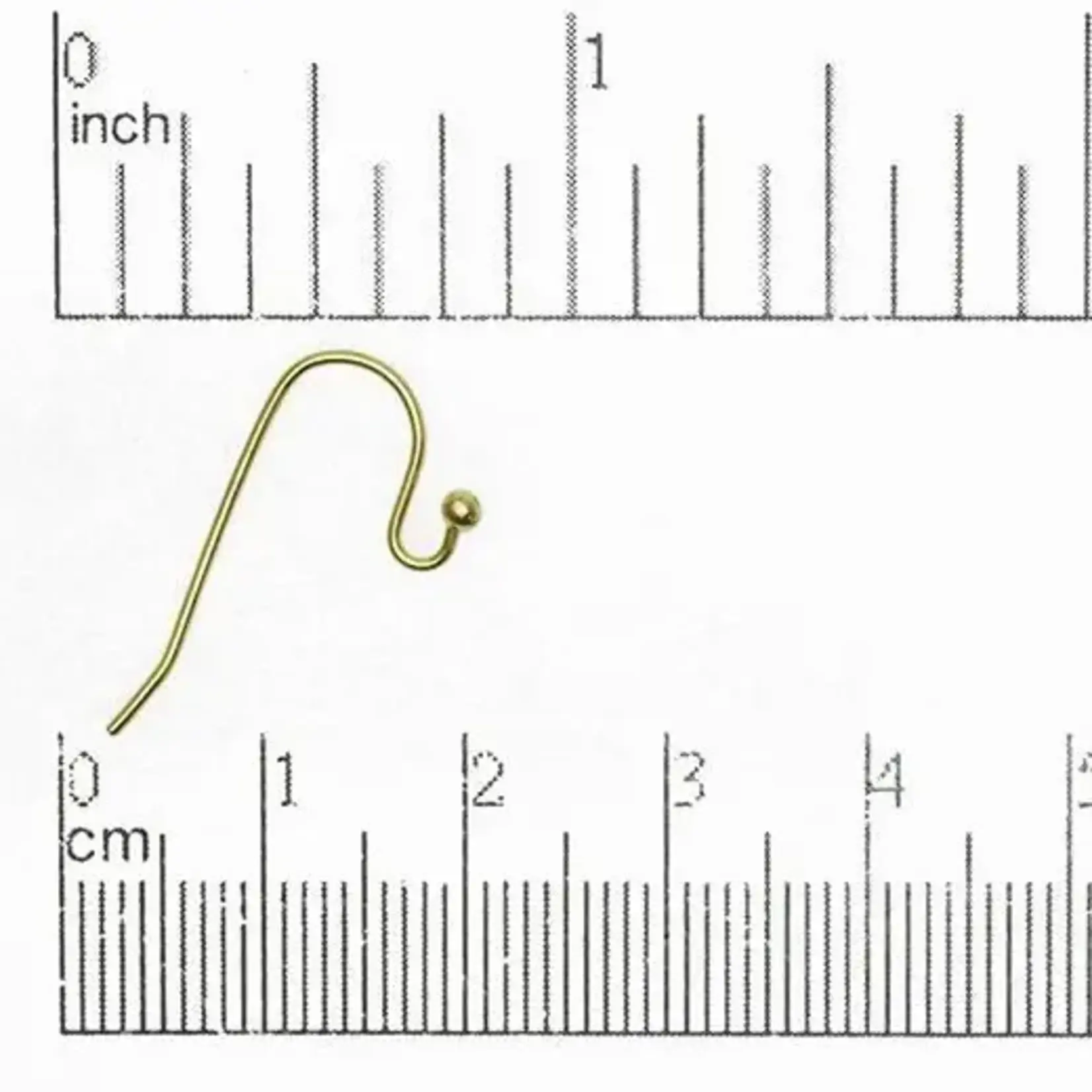 Gold Plated Nickel-free French Earwire - 20 Pieces