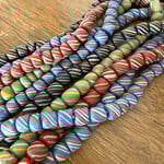 Java Glass 8mm Tube Bead Strand