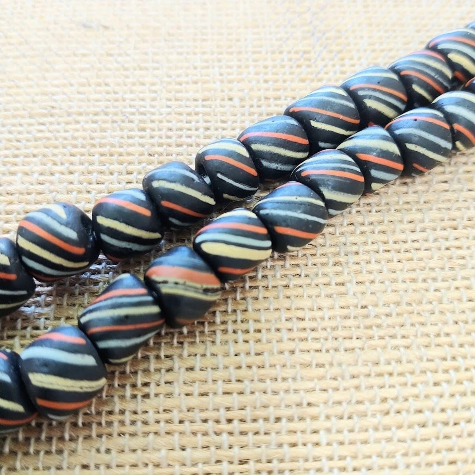 Java Glass 8mm Tube Bead Strand