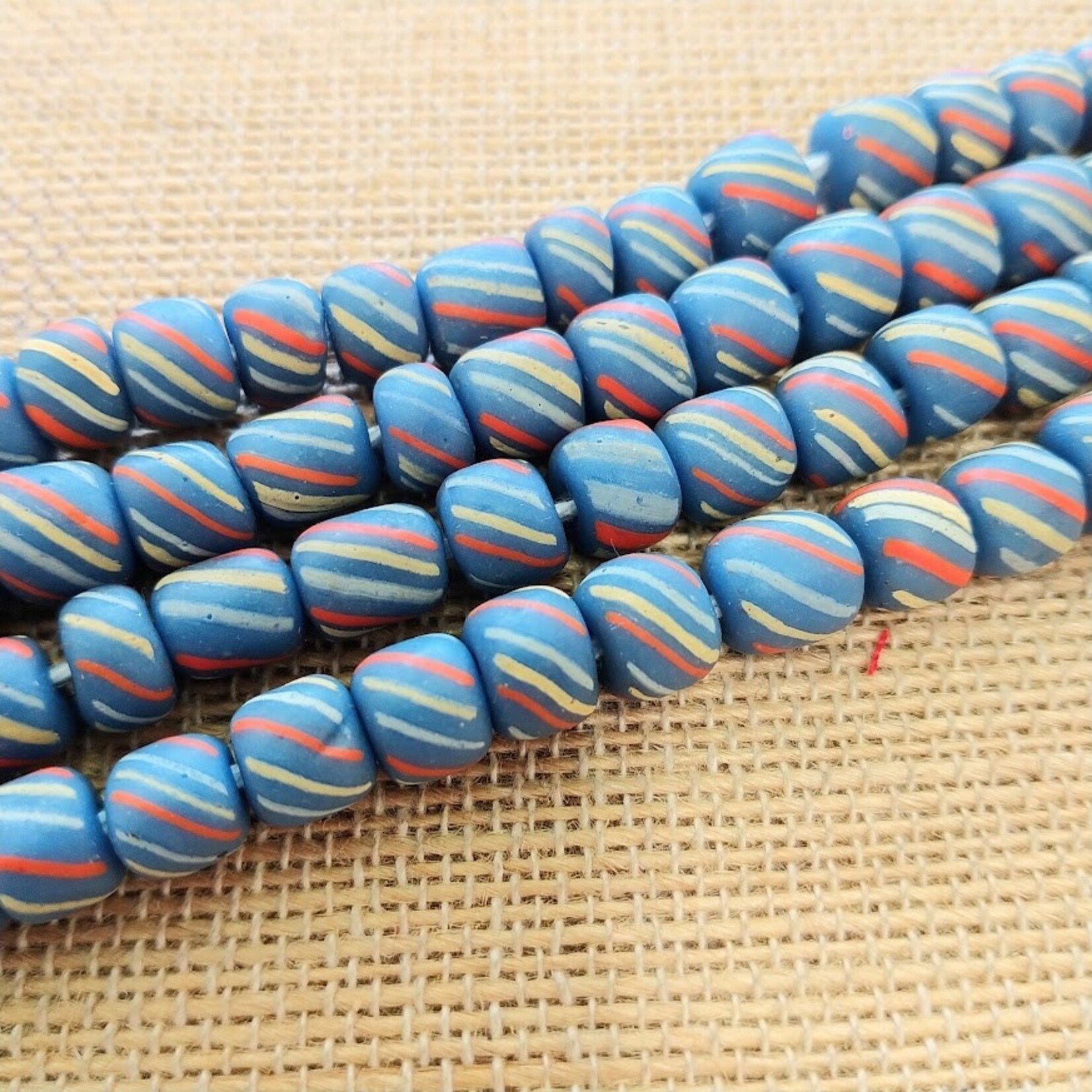 Java Glass 8mm Tube Bead Strand