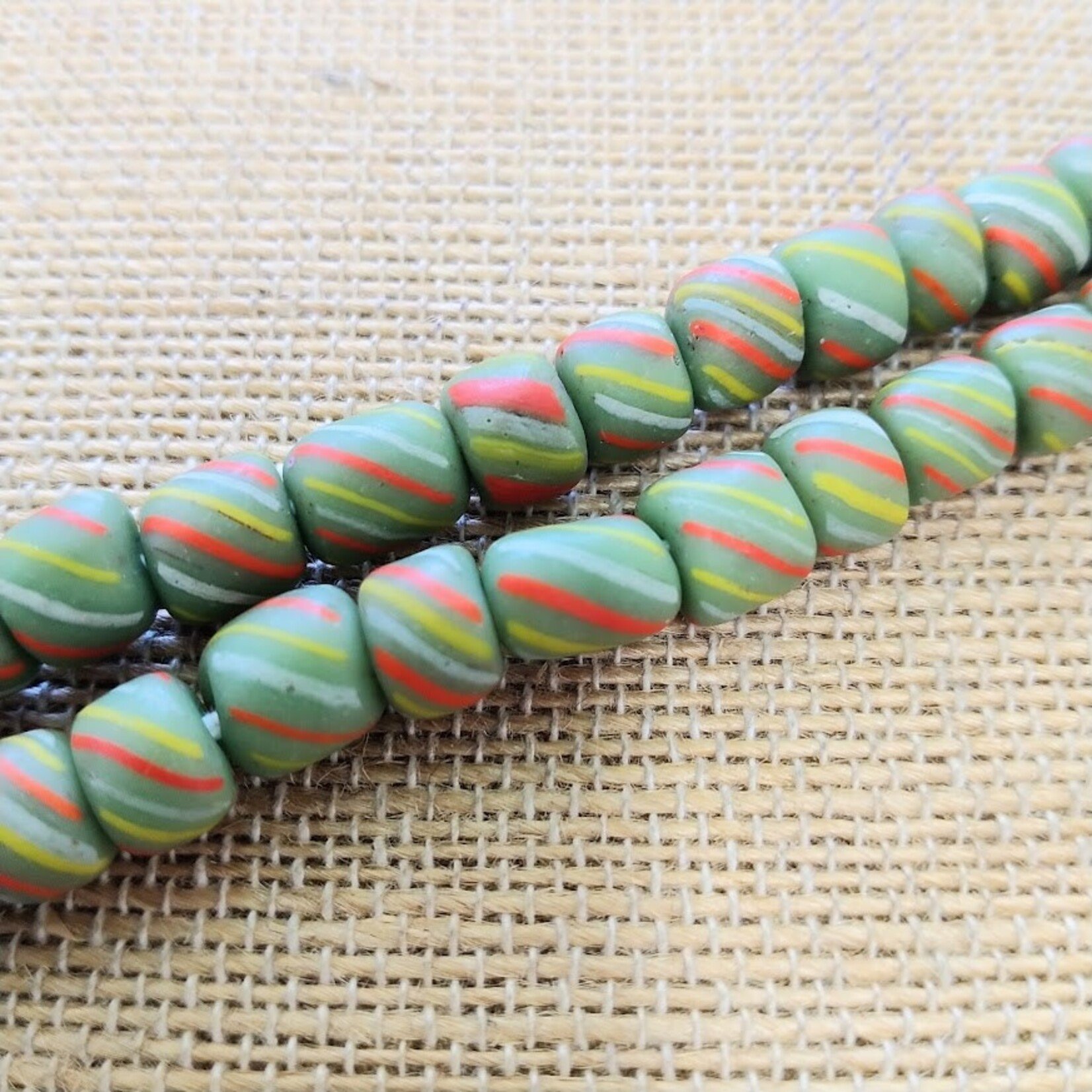 Java Glass 8mm Tube Bead Strand