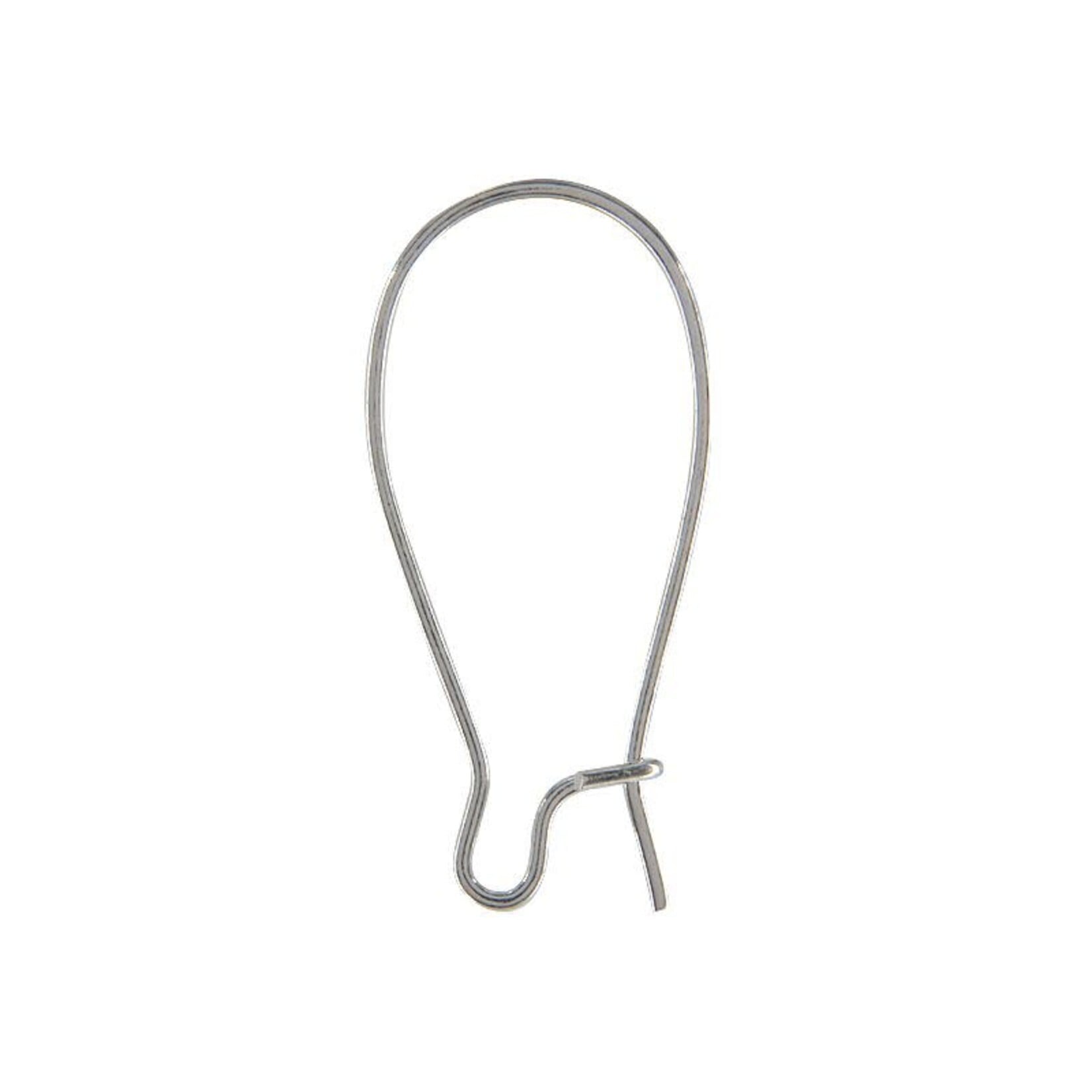 Silver Plated 21ga Kidney Wire - Pair