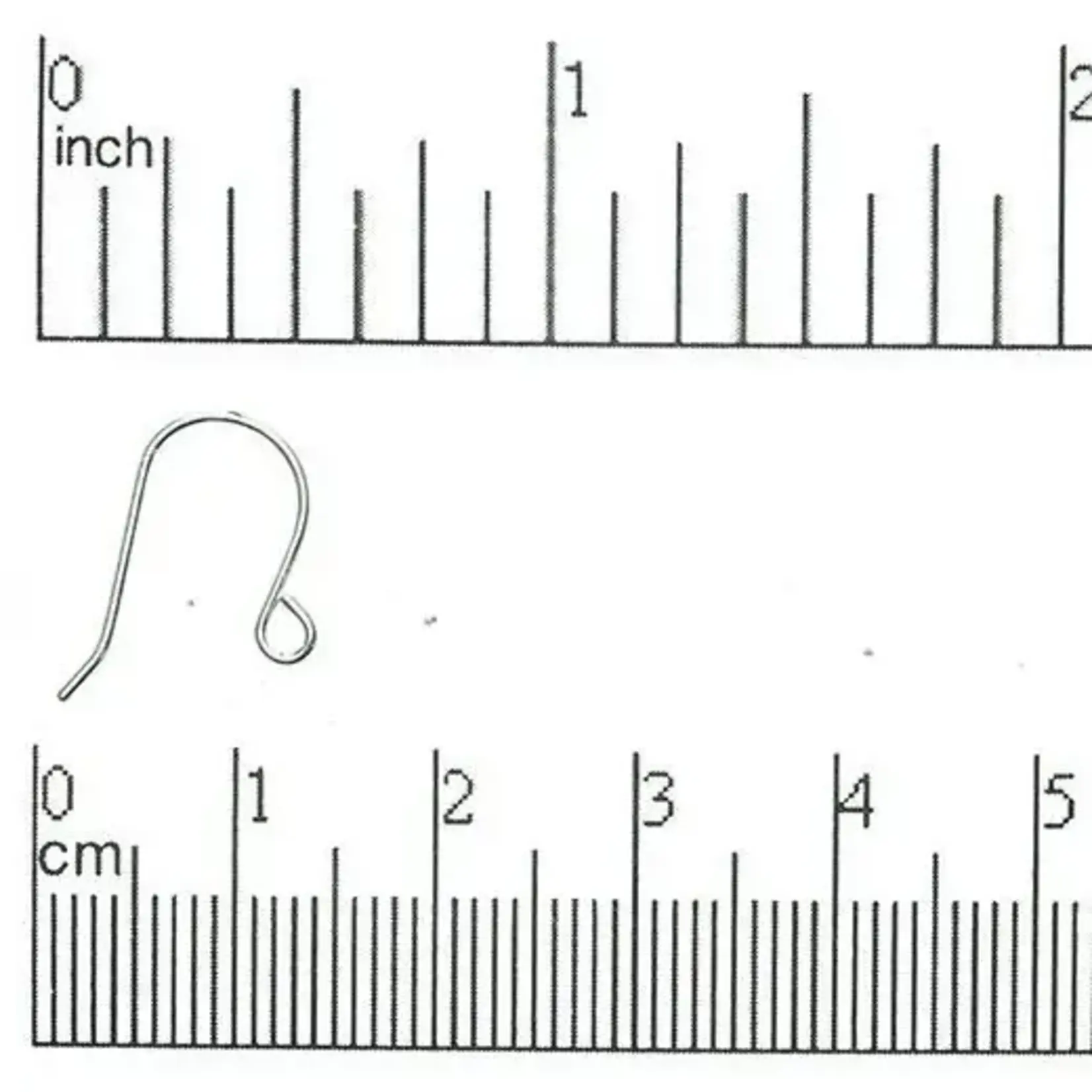 Silver Plated Shepherds Hook Earwire - Pair