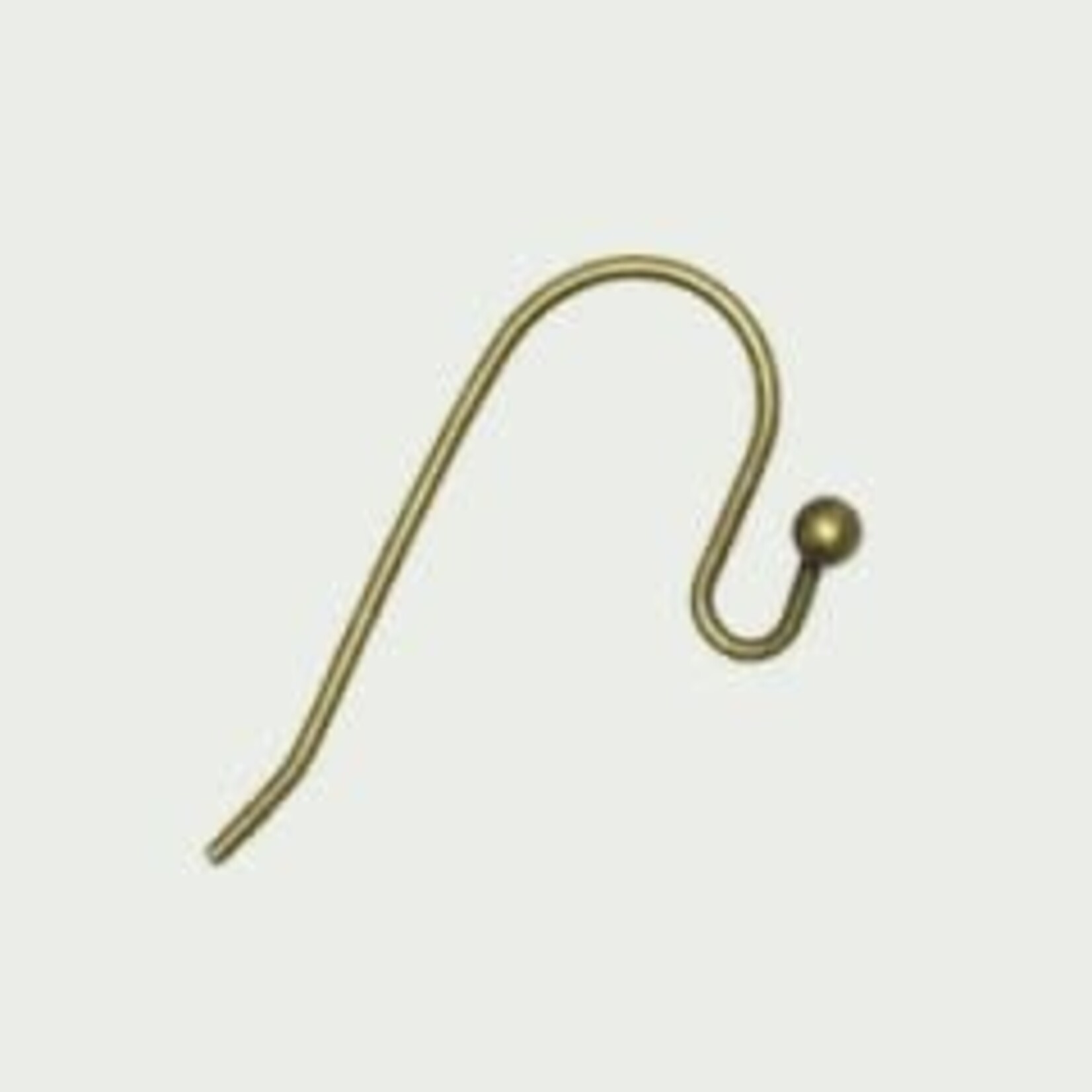 French Earwire Nickel-Free Antique Brass Plated - Pair
