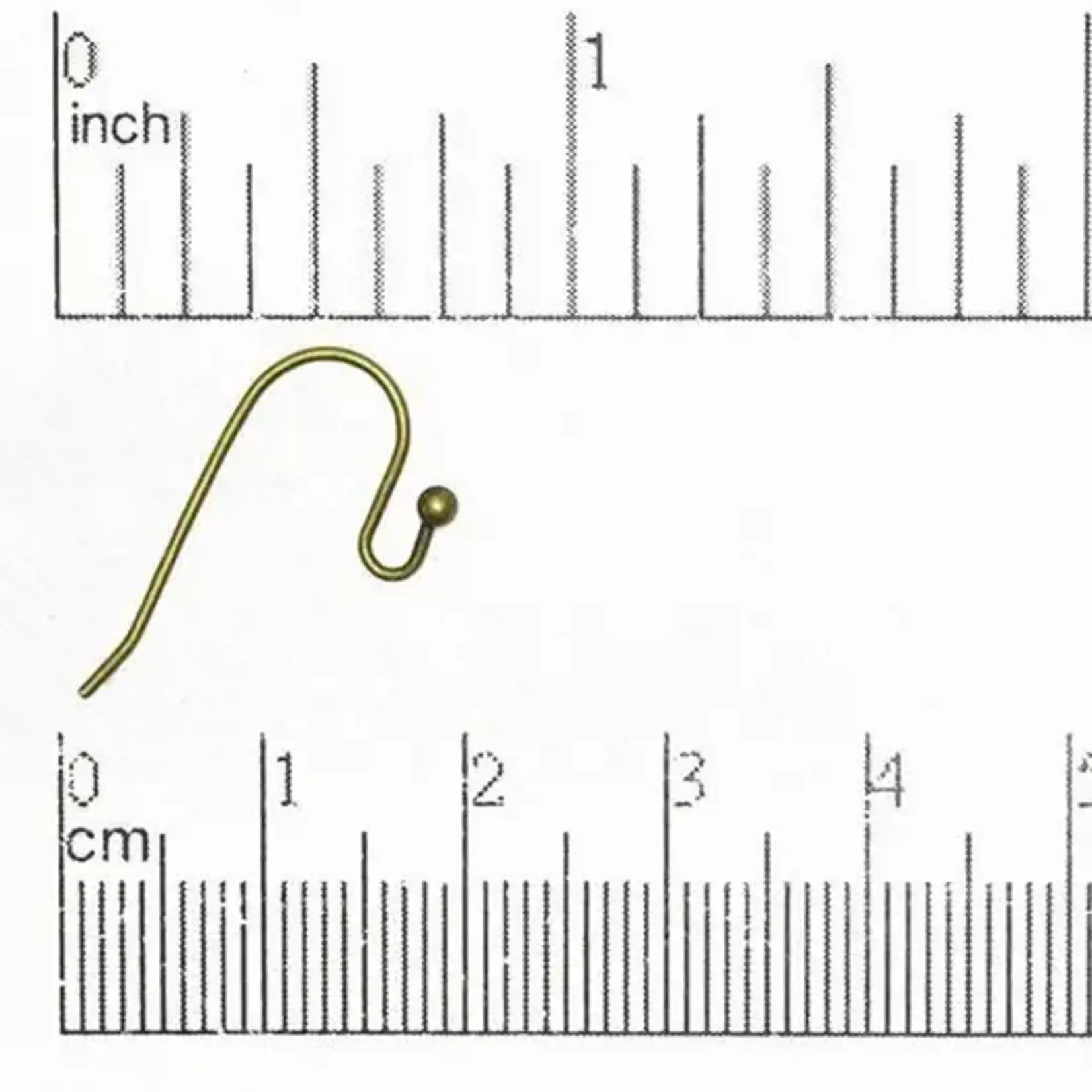 French Earwire Nickel-Free Antique Brass Plated - 20 Pieces