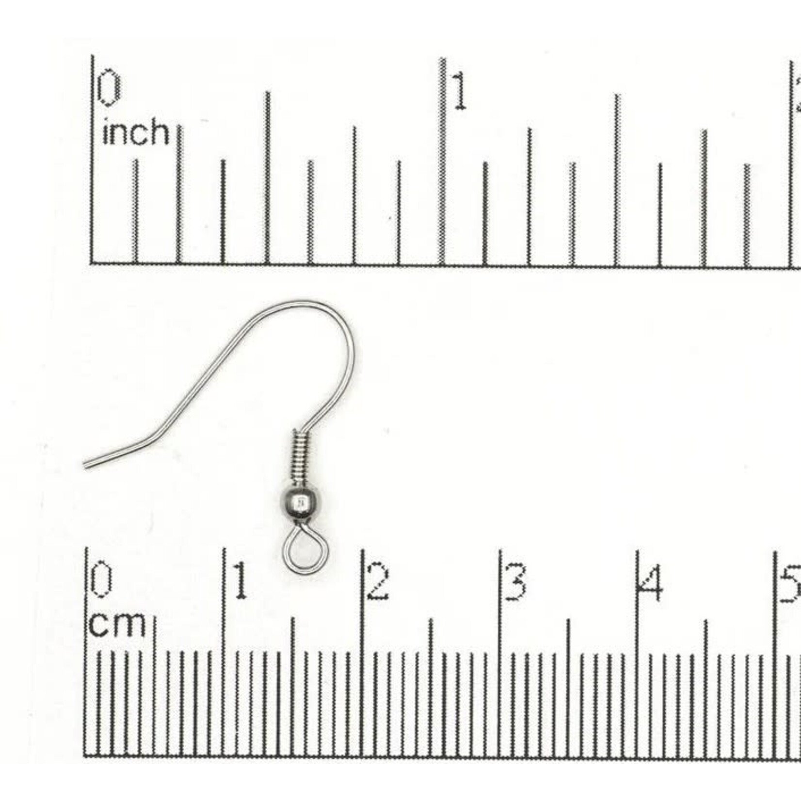 Stainless Steel French Ear Wire w/ Coil & Ball - 20 Pieces