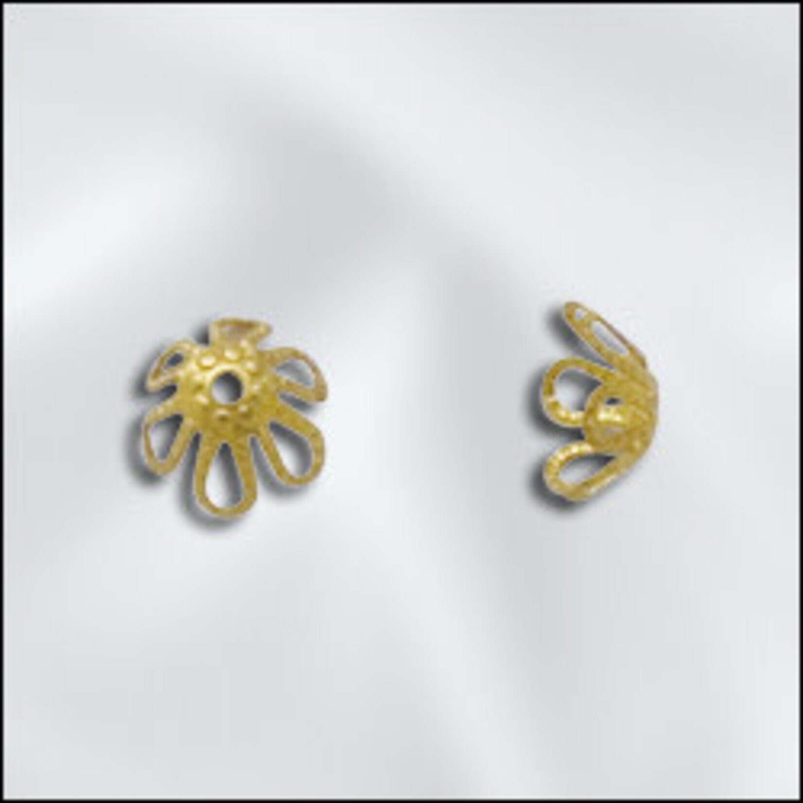 Gold Plated  7mm Filigree Bead Cap - 20 Pieces