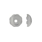 Silver Plated  6mm Flower Petal Bead Cap - 50 Pieces
