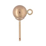 Gold Filled 6mm Post with Ring - Single