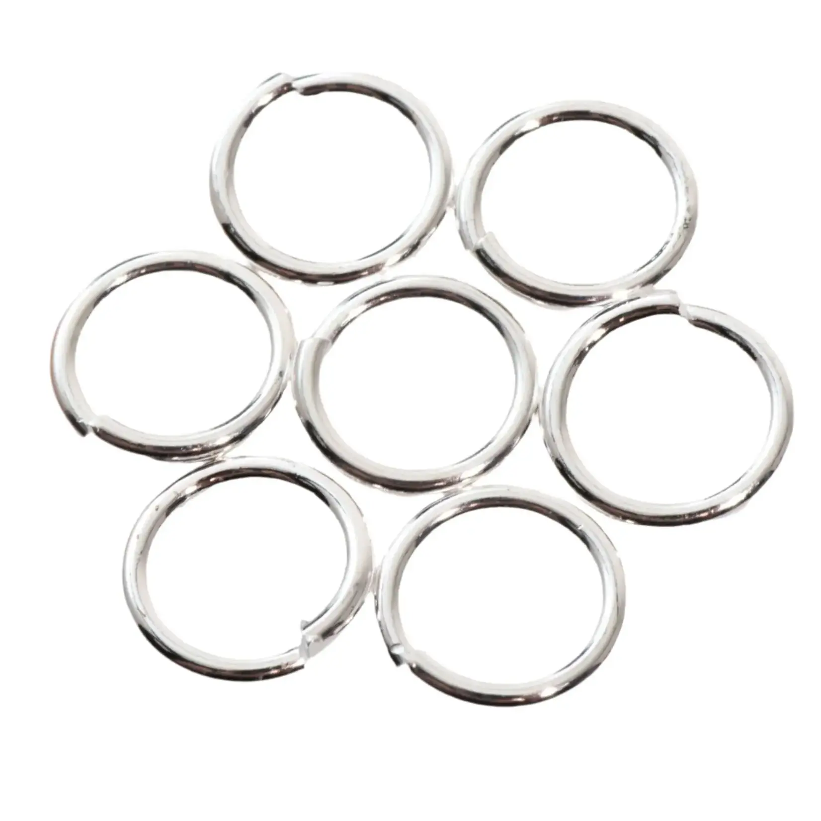 Silver Plated  8mm 18ga Open Jump Ring - 20 Pieces