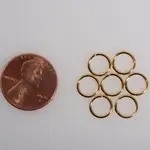 Gold Plated  8mm 18ga Jump Ring - 20 Pieces
