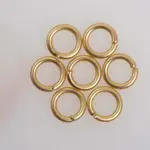 Satin Gold Plated Jump Ring  6mm Nickel-Free - 50 pieces