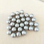 Swarovski Pearl  8mm Round Platinum - 10 Pieces