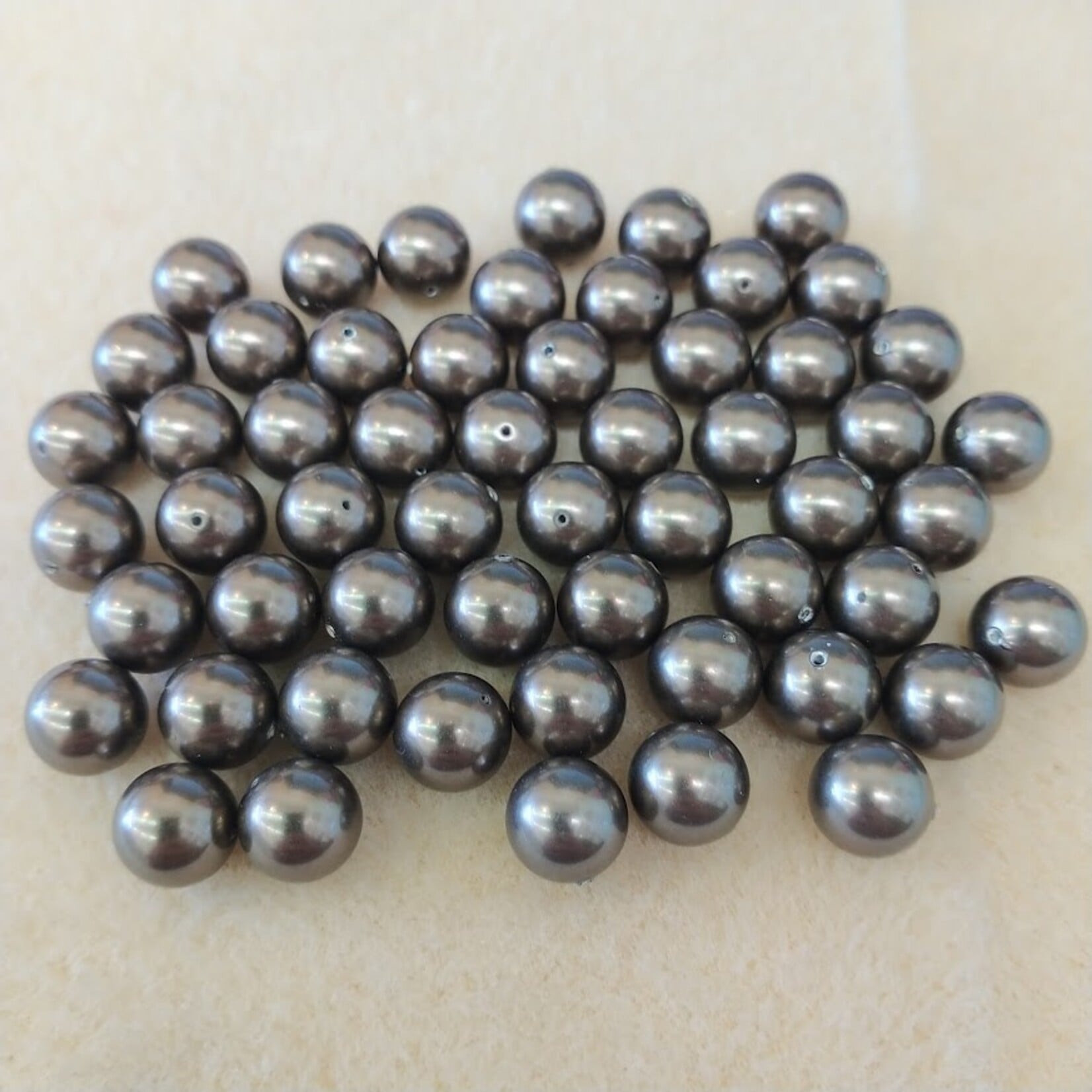 Swarovski Pearl 10mm Round Deep Brown - 10 Pieces