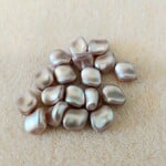 Swarovski Pearl Twisted  8x9mm Powdered Almond Bead - 10 Pieces