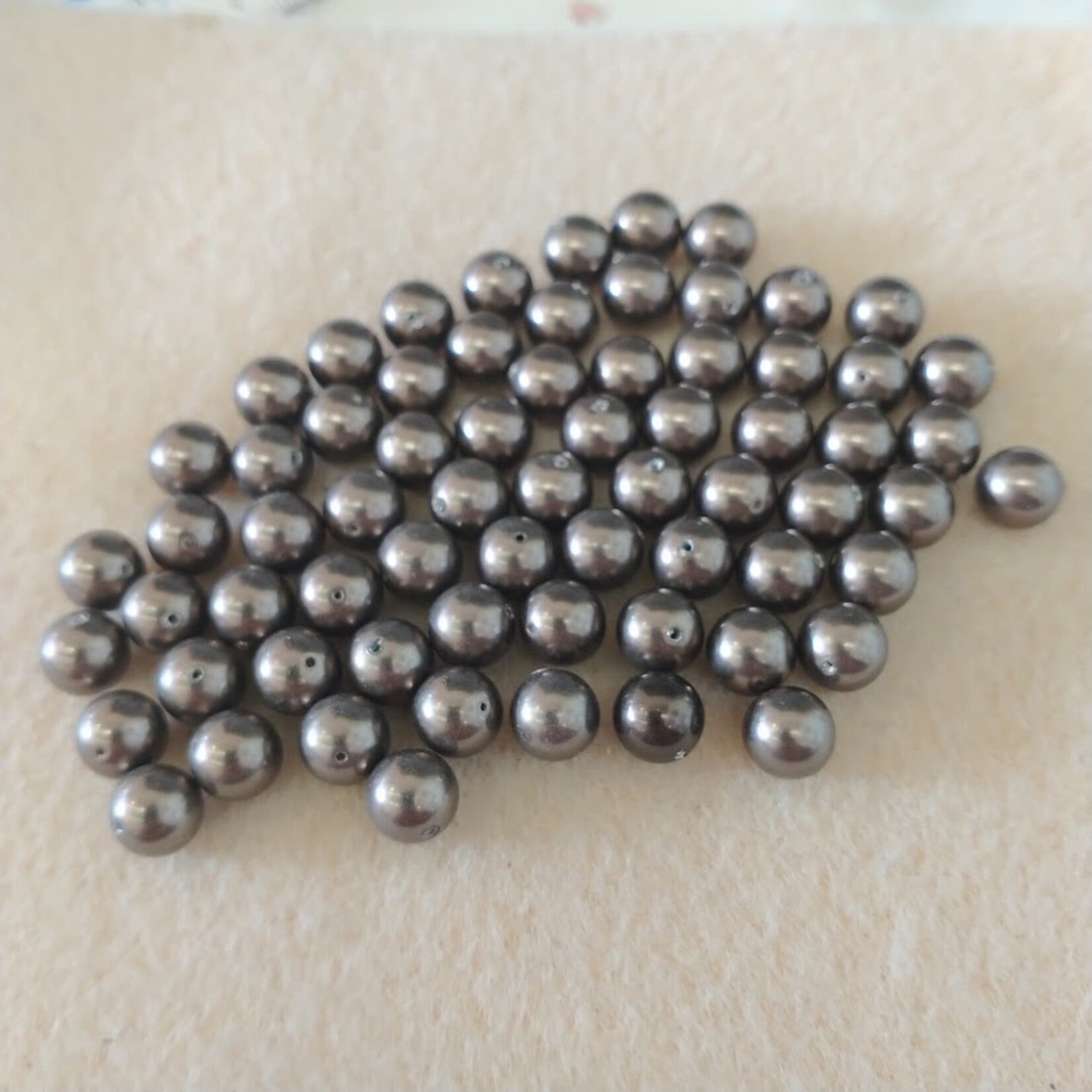 Swarovski Pearl  8mm Round Brown - 10 Pieces