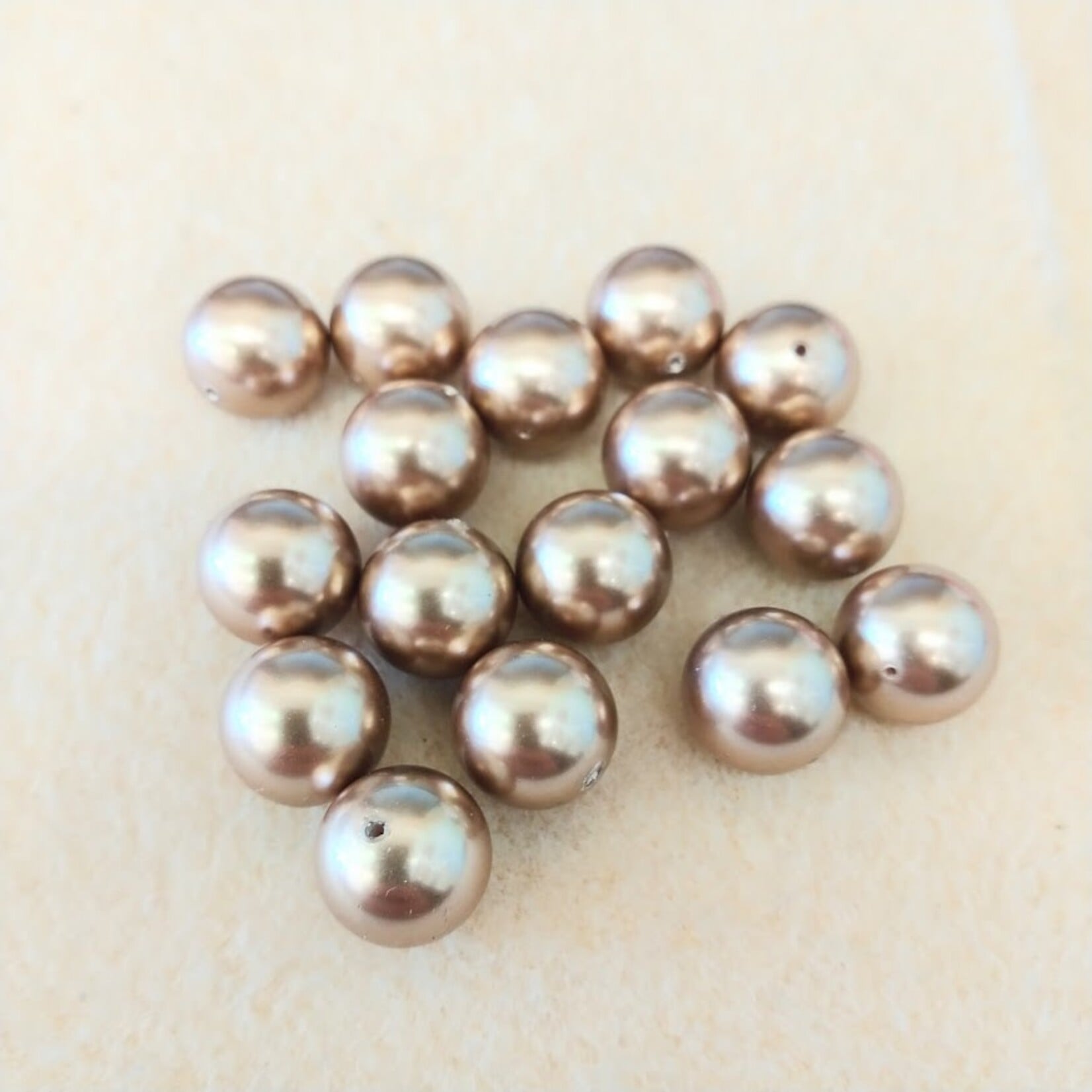Swarovski Pearl  12mm Round Bronze - 10 Pieces