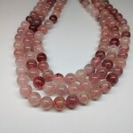 Strawberry Quartz 10mm Round Bead Strand