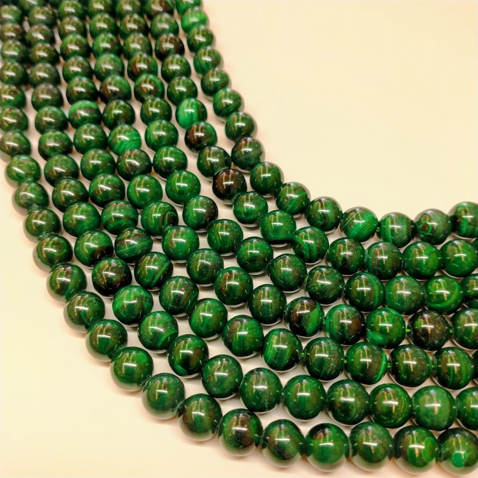 Malachite  8mm Round Bead Strand