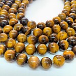 Tiger Eye 10mm Round Bead Strand