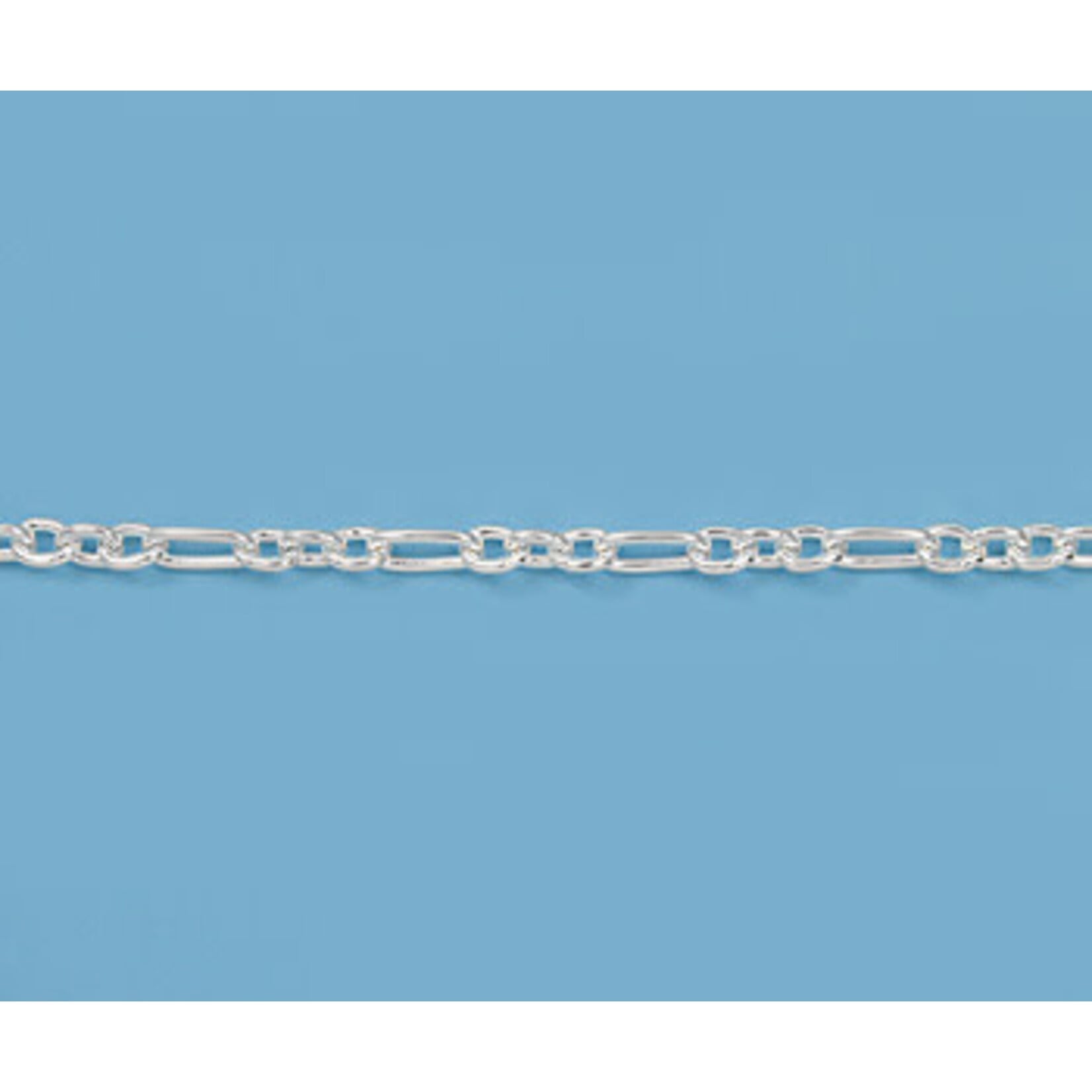 Sterling Silver 5x2mm Long & Short Chain - 1 Inch