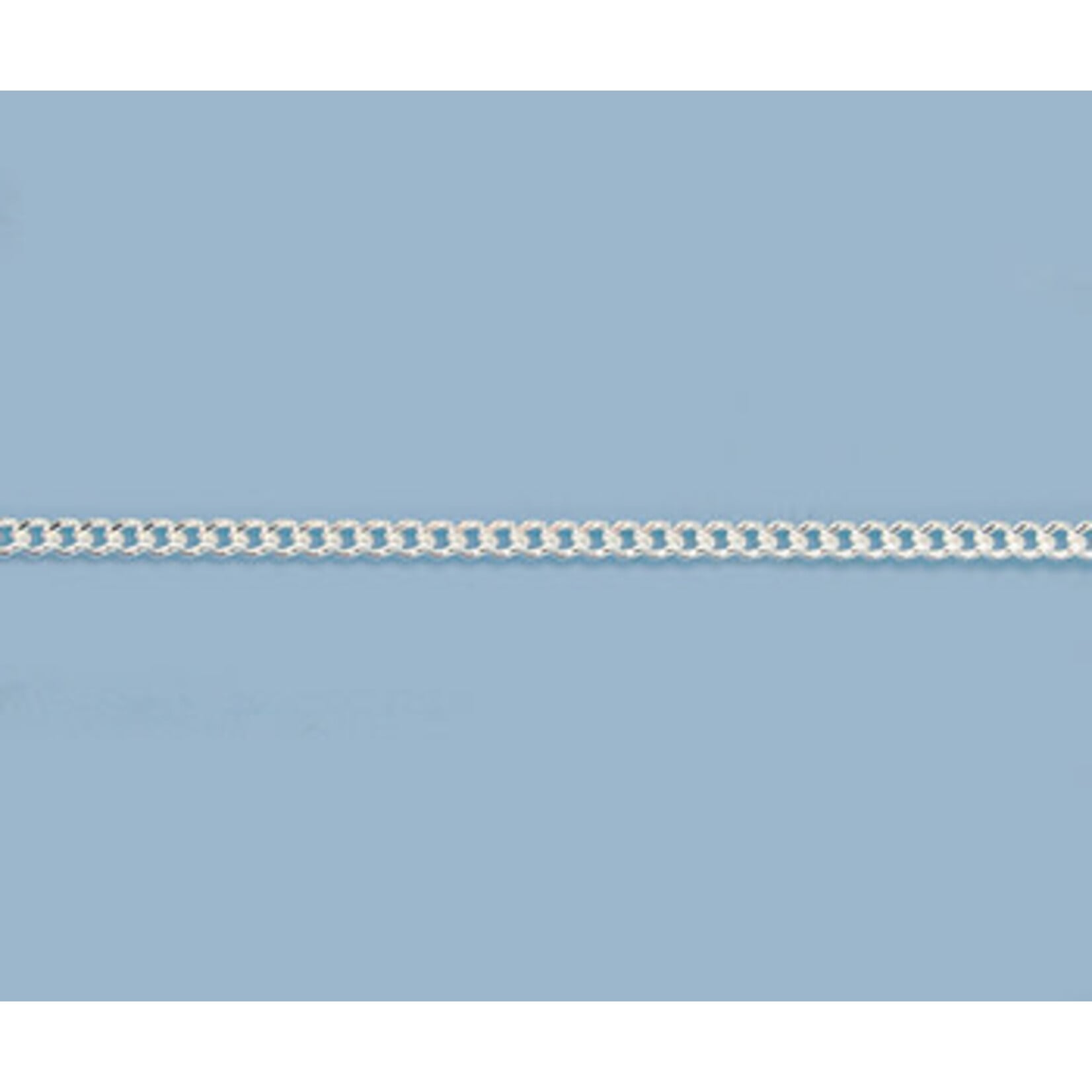 Sterling Silver Flat Curb 1.9mm Chain  - 1 Inch