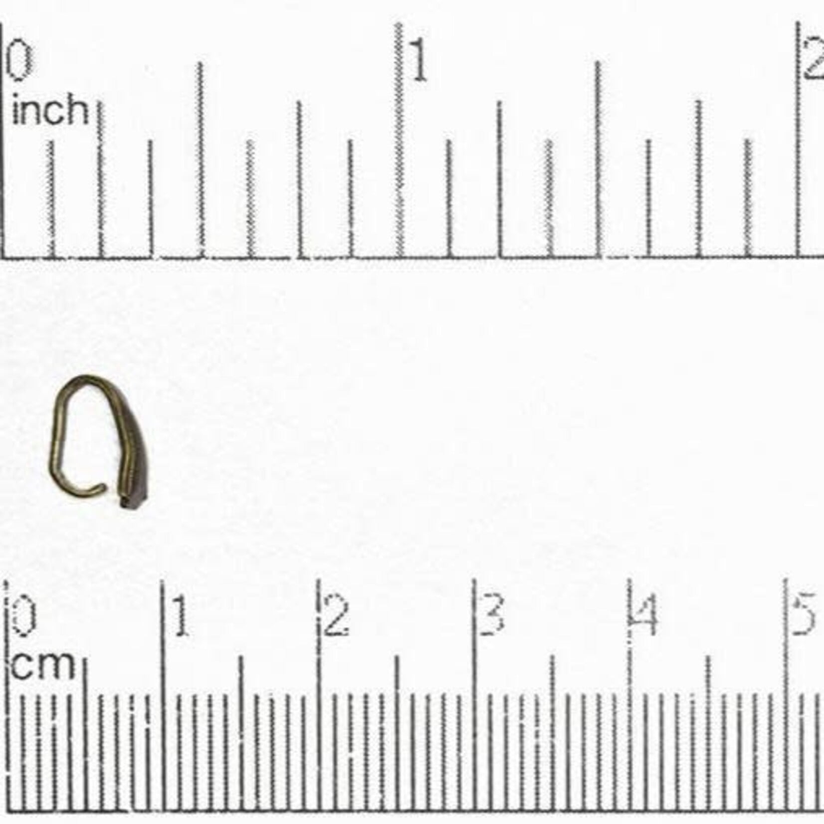 Pinch Bail 9x4mm Nickel-Free Antique Brass Plated