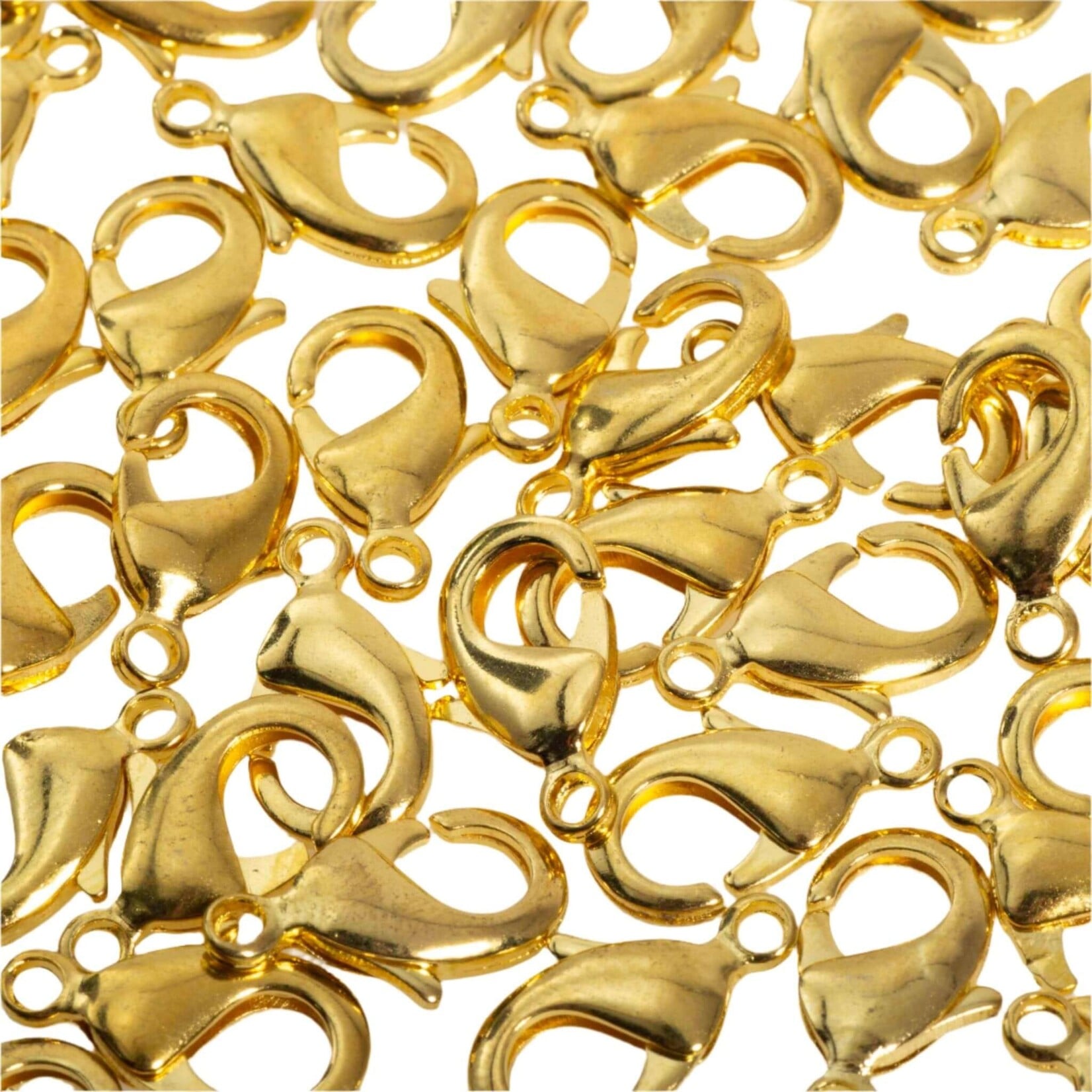 Gold Plated 15x9mm Lobster Claw - 5 Pieces