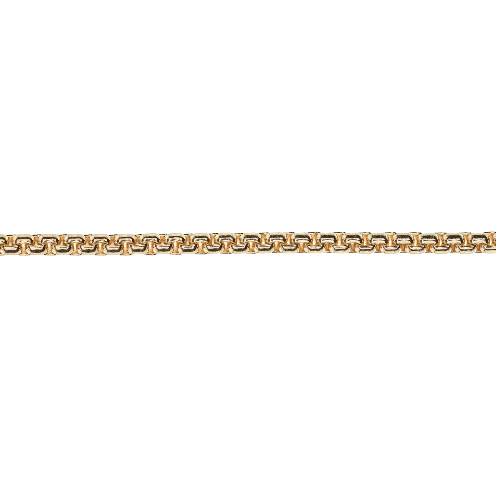 Gold Plated 3mm Venetian Box Chain - 1 Inch