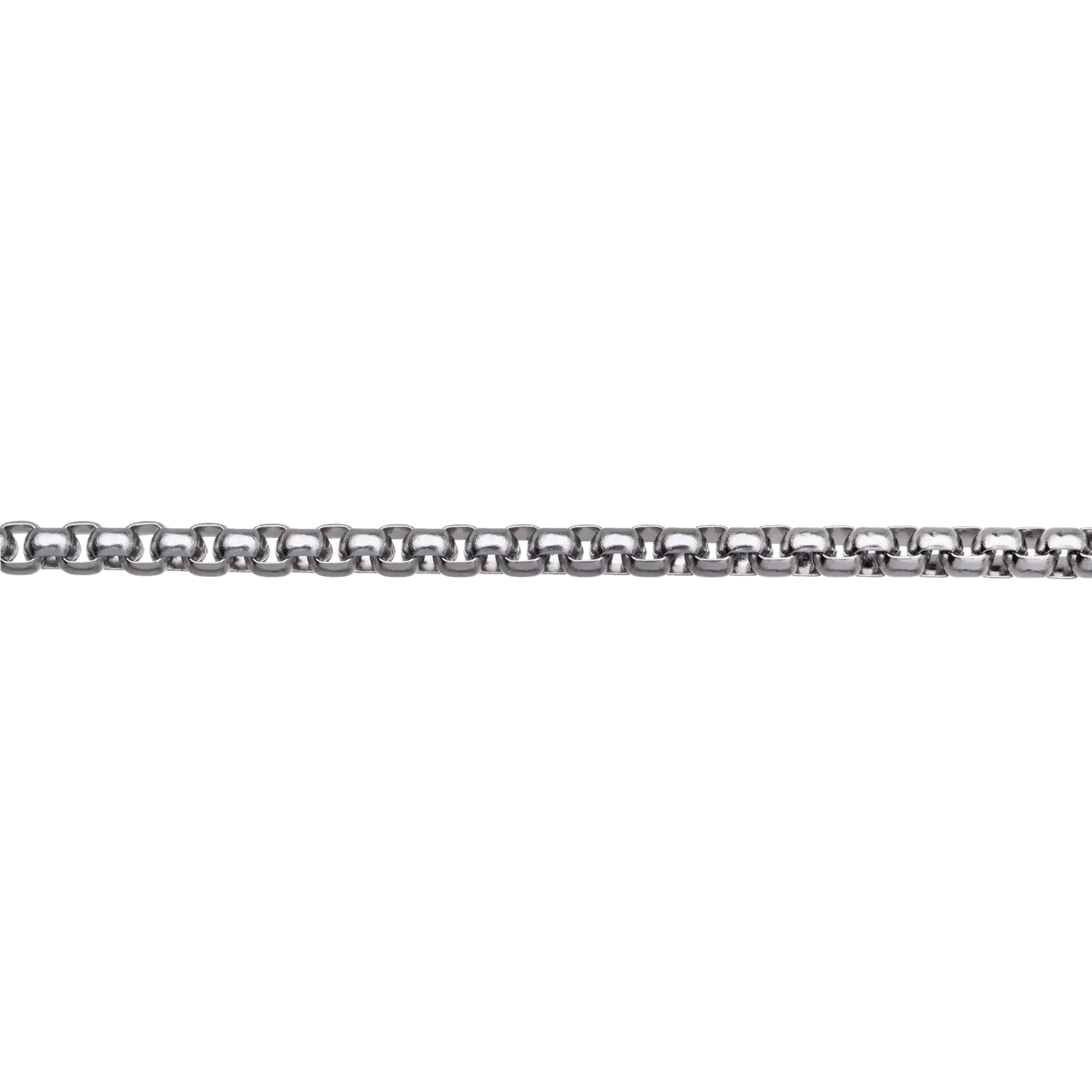 Stainless Steel  2.9mm Venetian Rounded Box Chain - 1 Inch