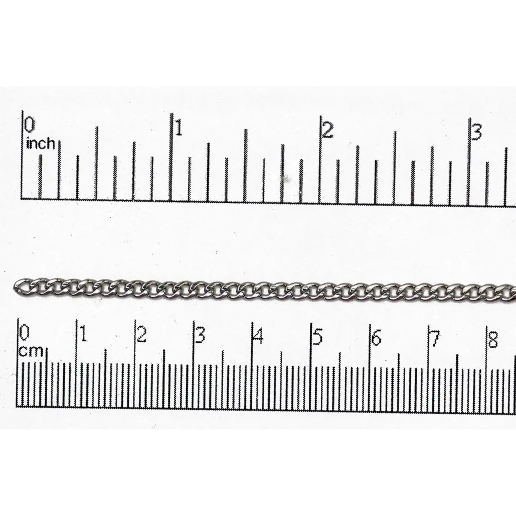 Stainless Steel  2.5x4.5mm Curb Chain - 1 Inch